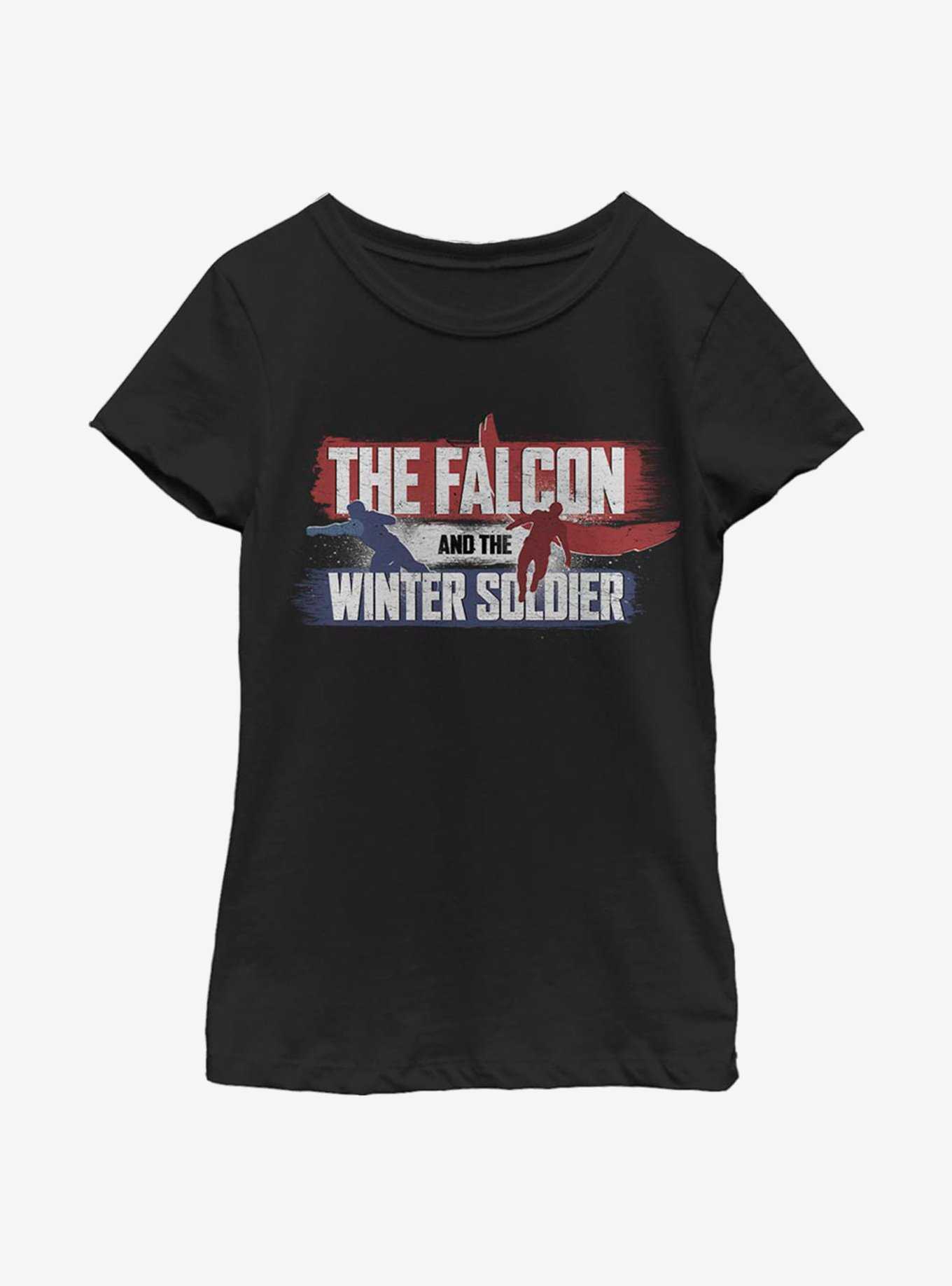 Marvel The Falcon And The Winter Soldier Spray Paint Youth Girls T-Shirt, , hi-res