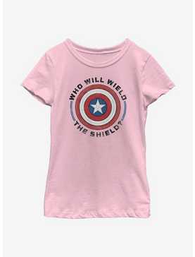 Marvel The Falcon And The Winter Soldier Wield Shield Youth Girls T-Shirt, , hi-res