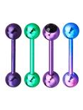 Steel Blue Purple Ombre Barbell 4 Pack, , hi-res