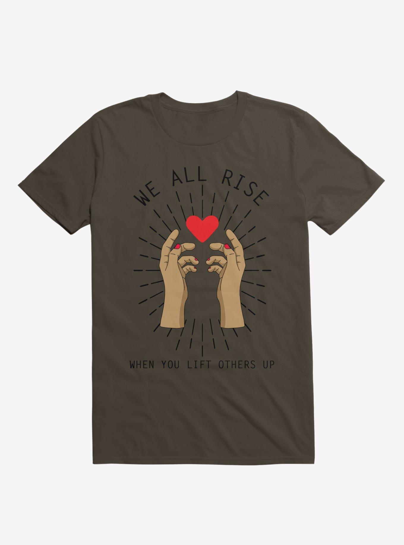 We All Rise When You Lift Others Up T-Shirt, BROWN, hi-res