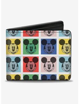 Disney Mickey Mouse Smiling Blocks Bifold Wallet, , hi-res