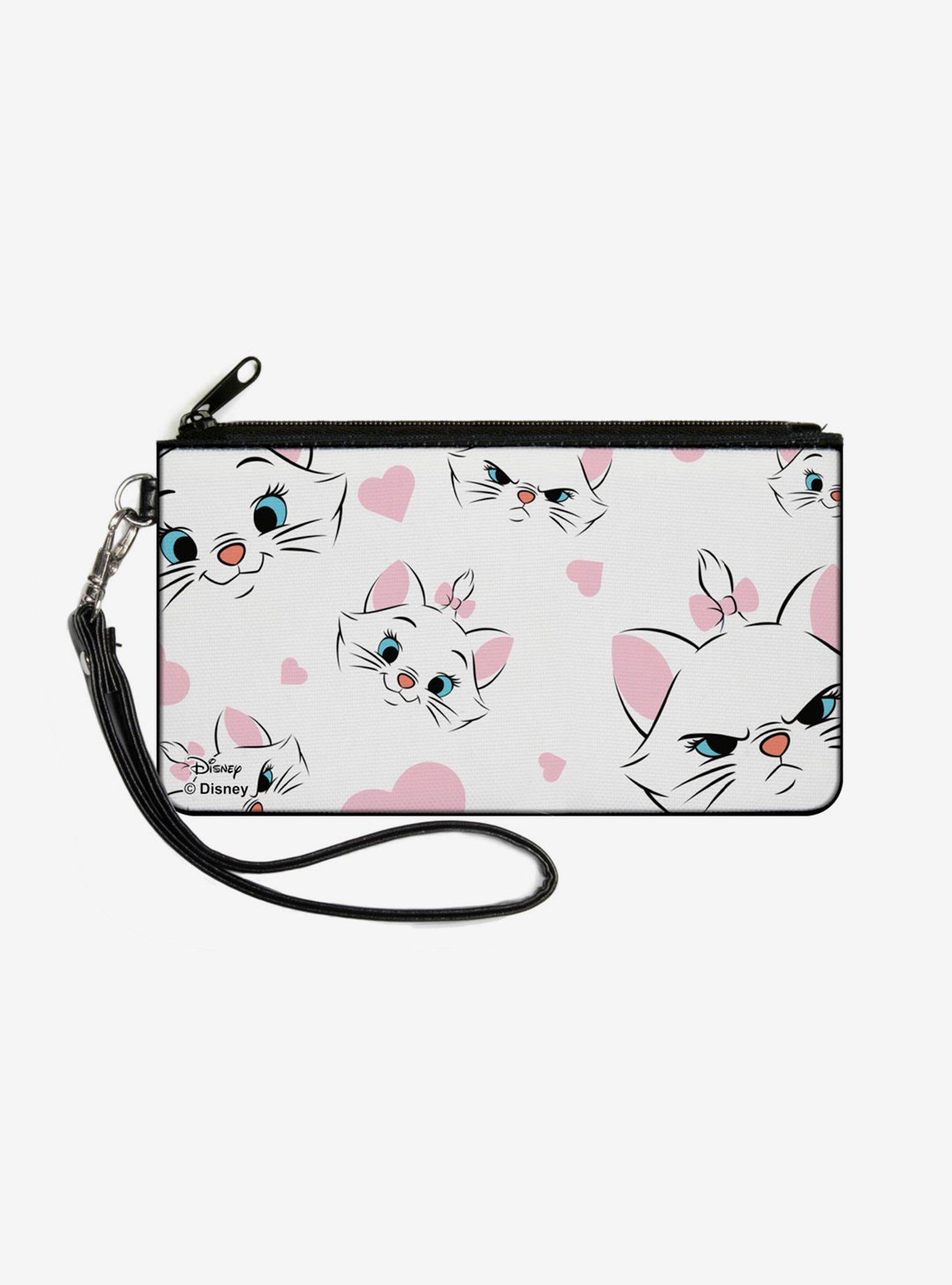 Disney The Aristocats Marie Expressions Hearts Zip Clutch Canvas Wallet, , hi-res