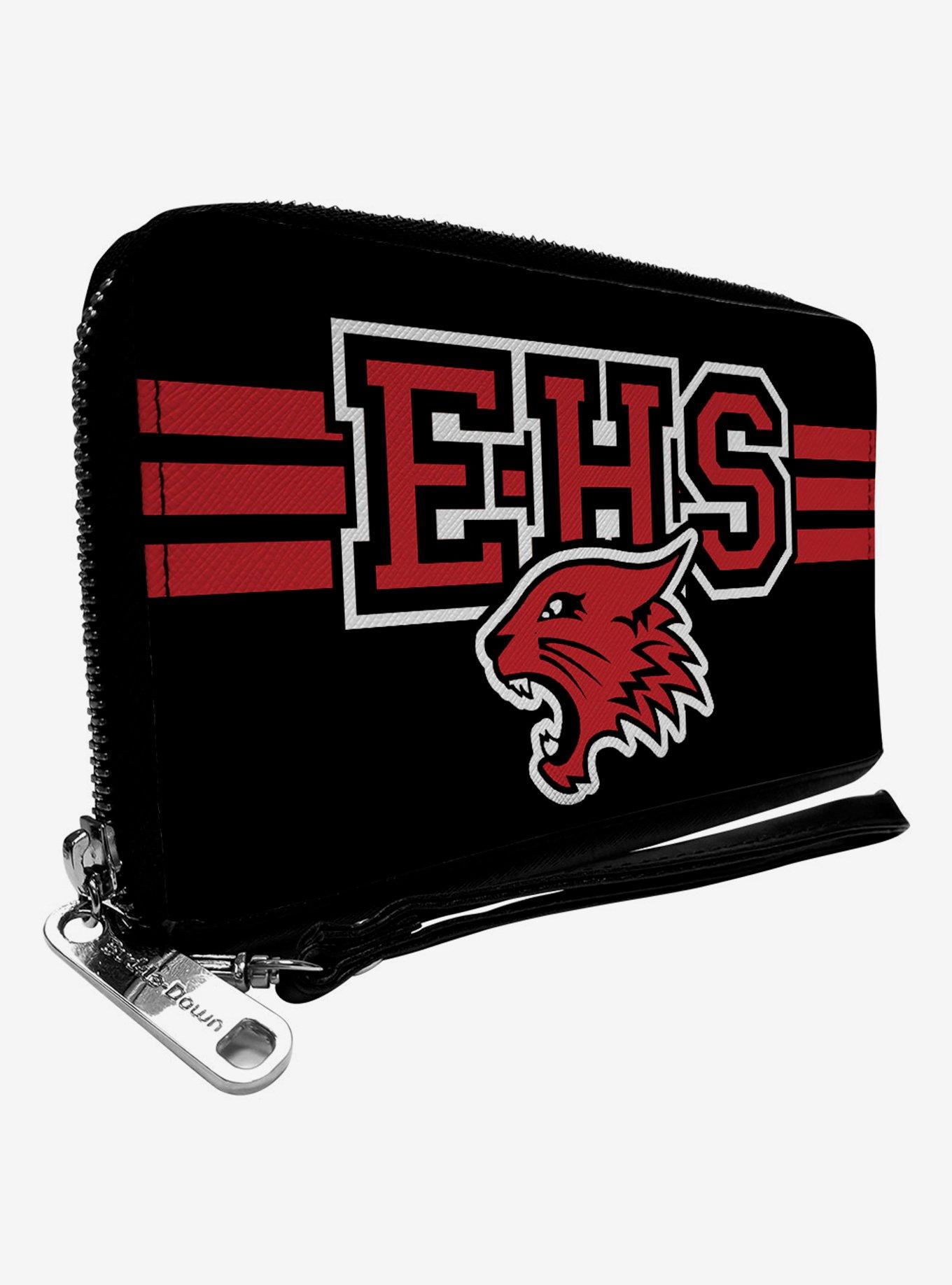 High School Musical East High School Wildcats Logo Black Red Zip Around Wallet, , hi-res