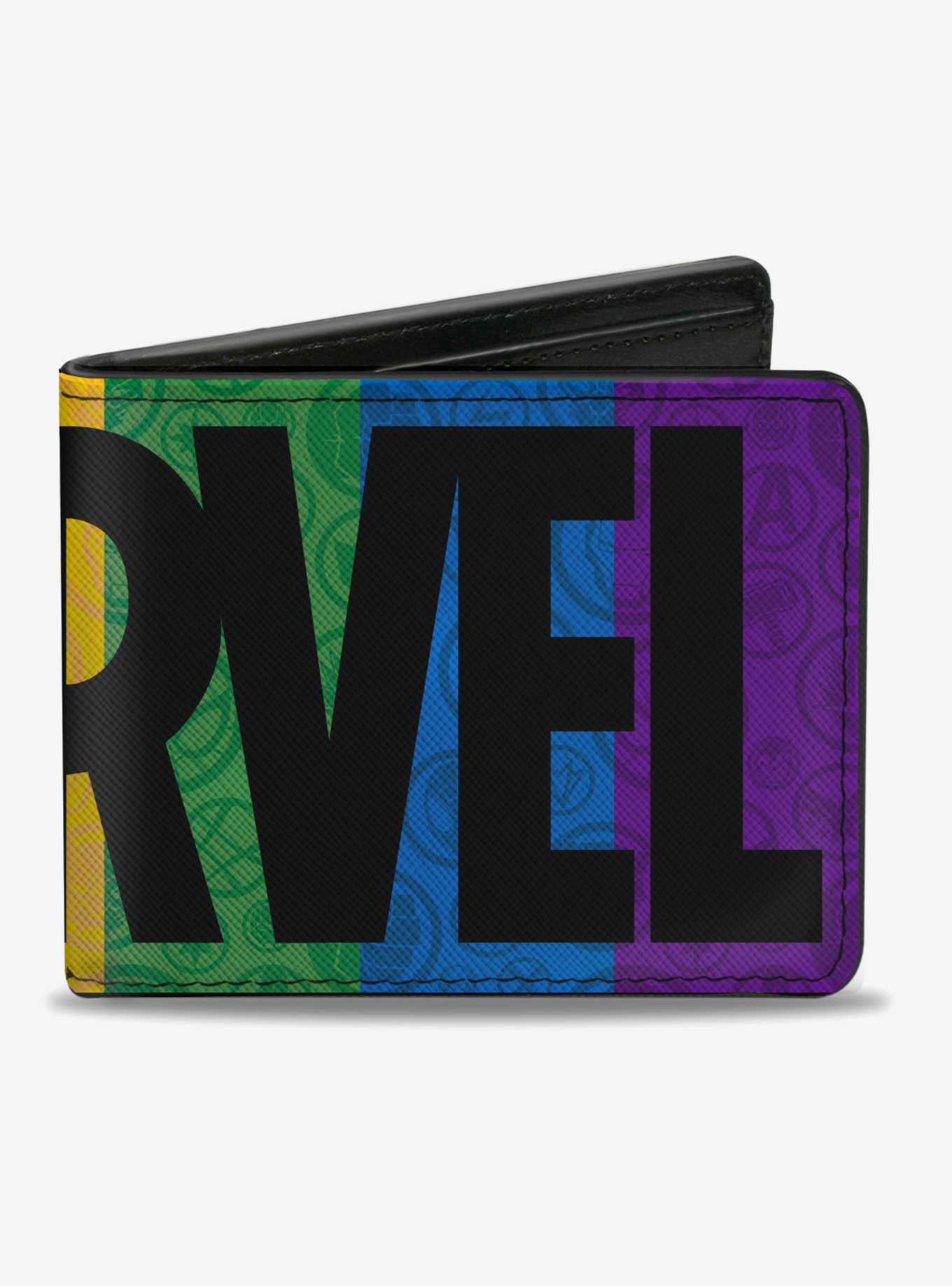 Marvel Brick Rainbow Black Bifold Wallet, , hi-res