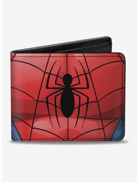 Marvel Spider-Man Evergreen Chest Spider Blue Red Black Bifold Wallet, , hi-res