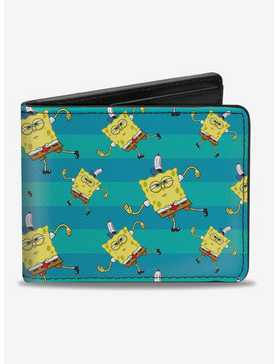 Spongebob Squarepants Dancing Striped Bifold Wallet, , hi-res