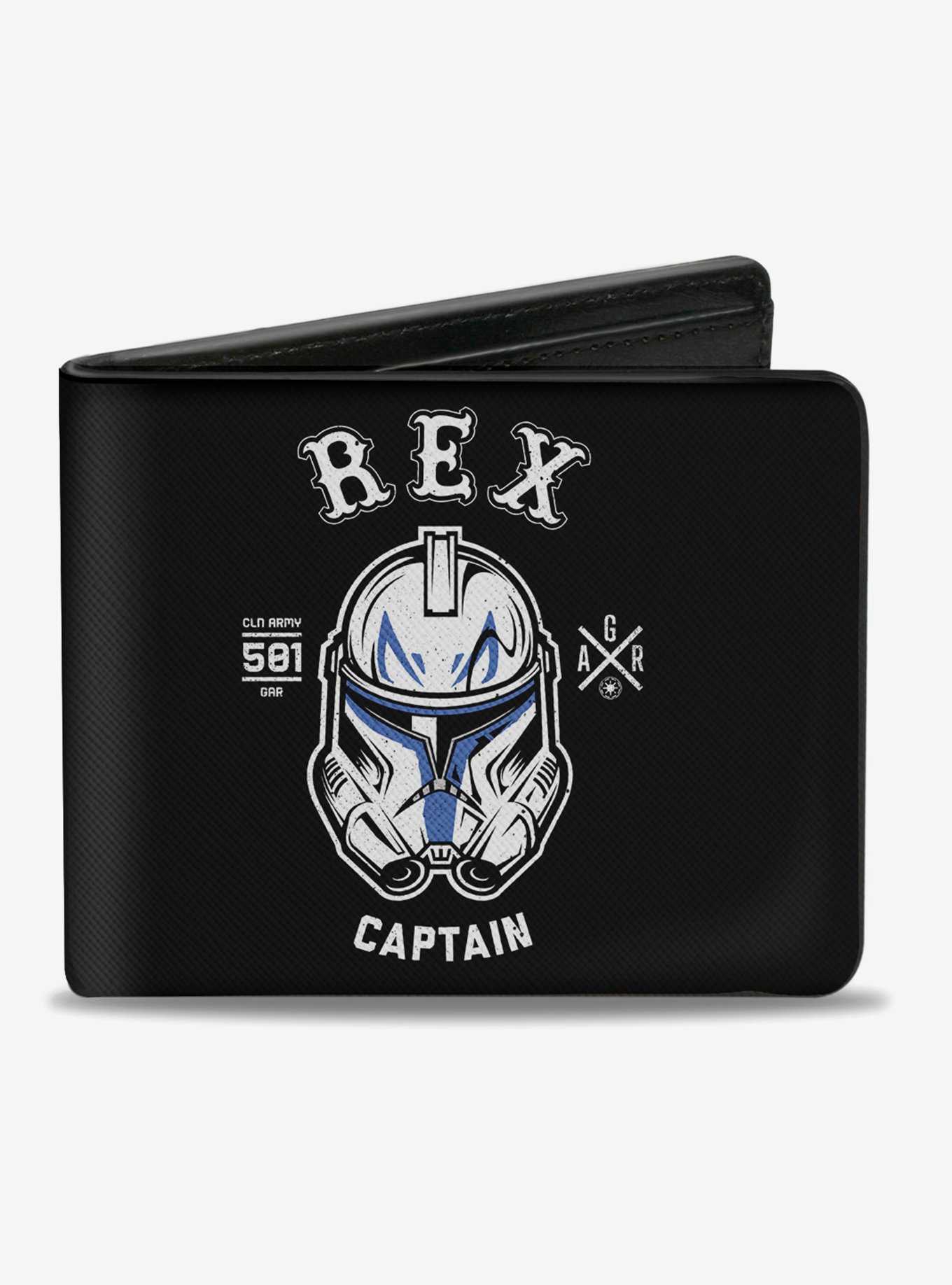 Star Wars The Clone Wars Rex Captain Clone Trooper Helmet Bifold Wallet, , hi-res