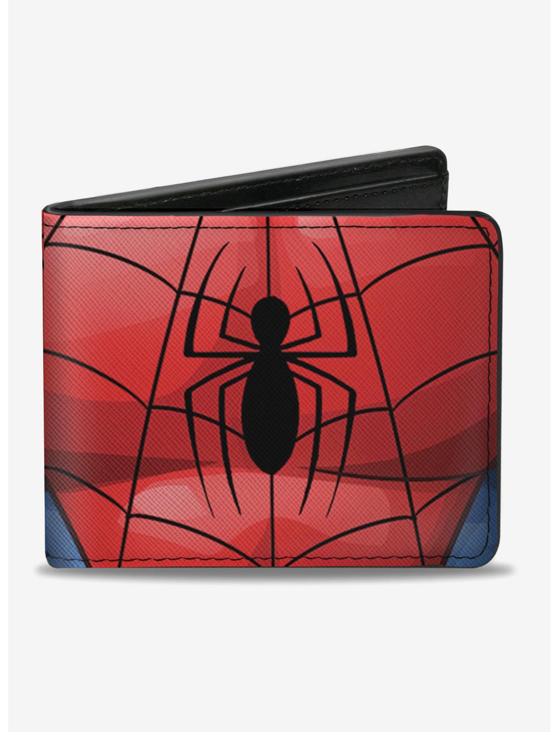Marvel Spider-Man Evergreen Chest Spider Blue Red Black Bifold Wallet, , hi-res