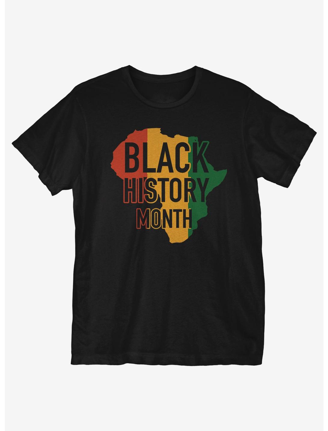 Black History Month Africa Print T-Shirt, BLACK, hi-res