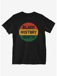 Black History Month Circle Script T-Shirt, BLACK, hi-res