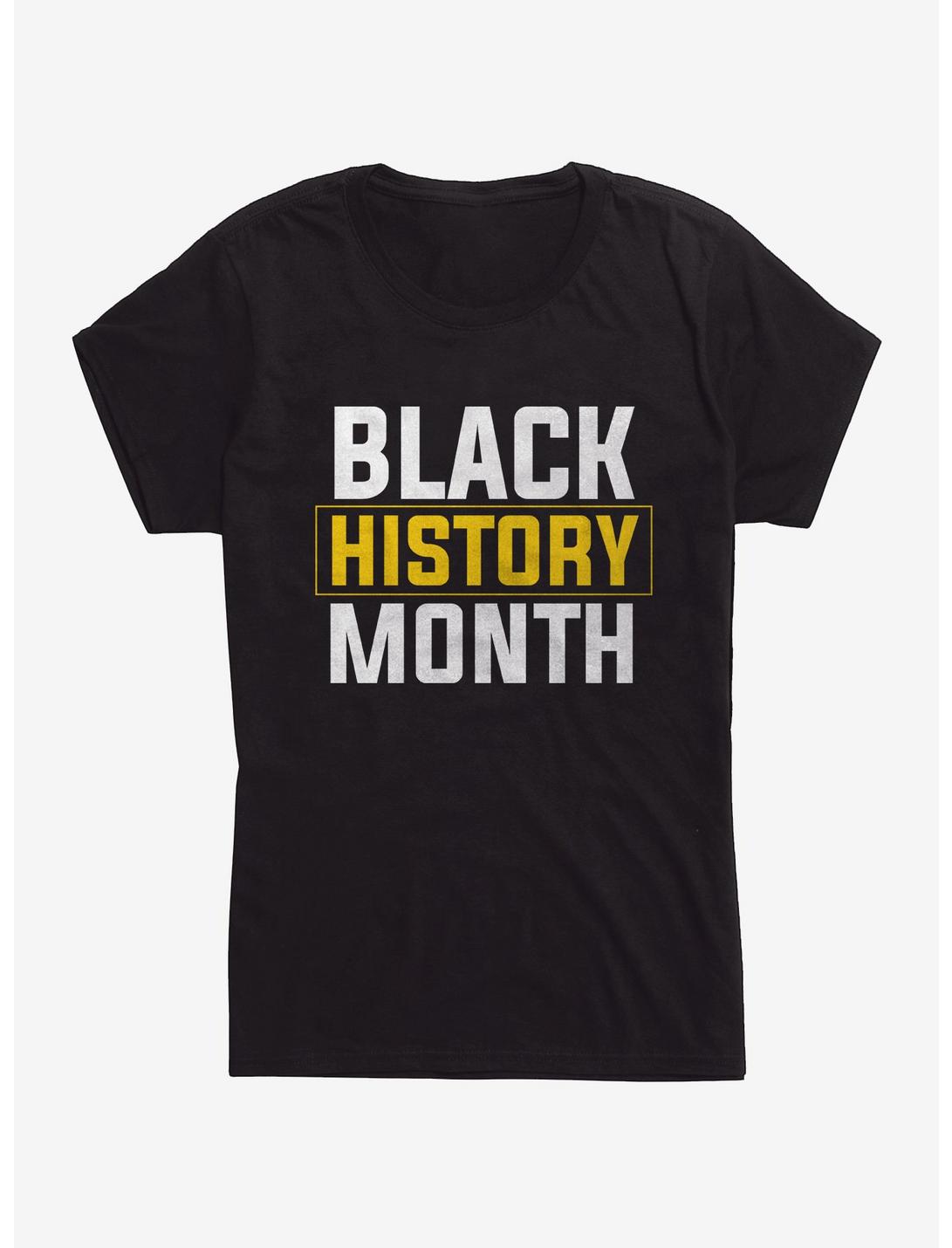 Black History Month Bold Font Womens T-Shirt, BLACK, hi-res