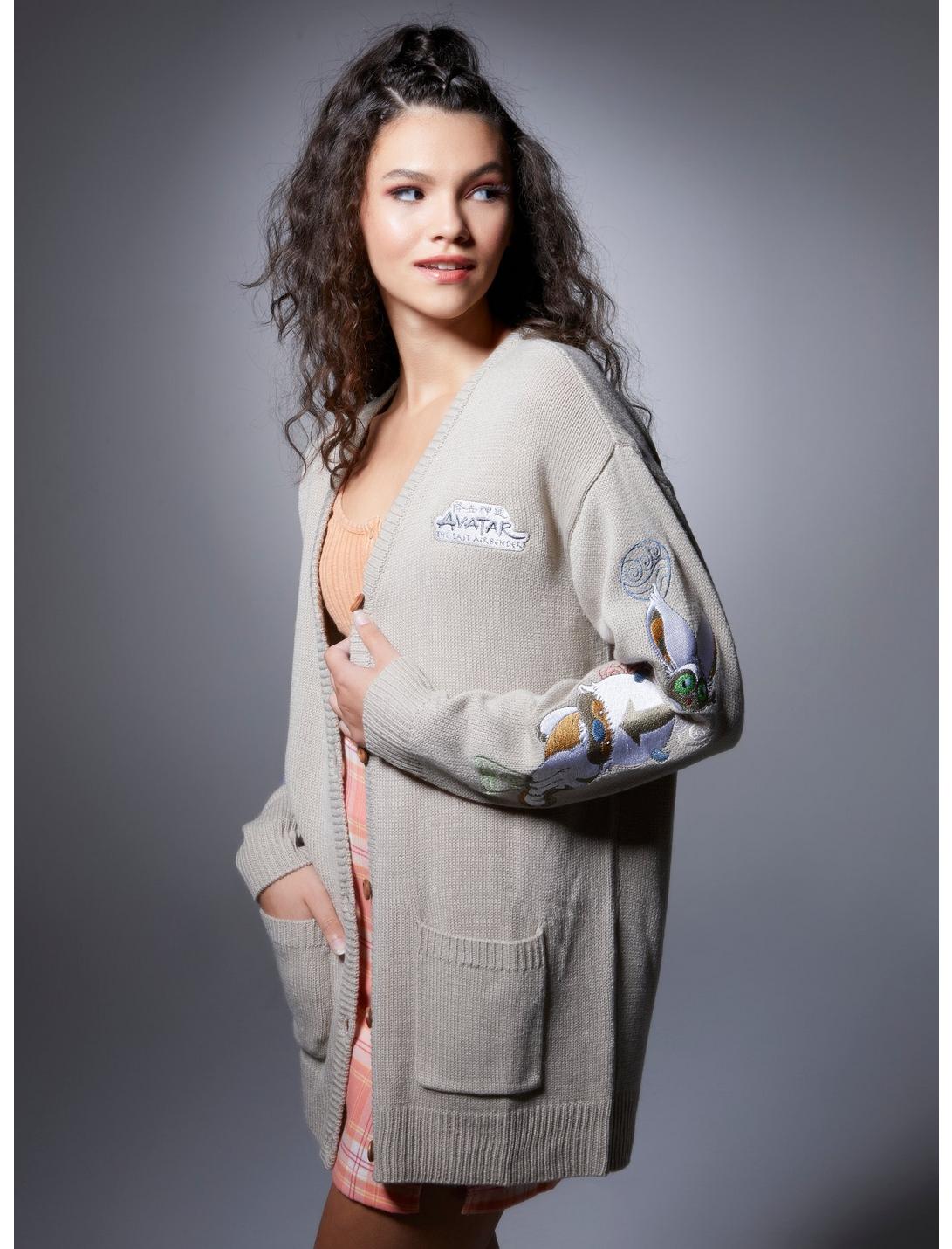 Her Universe Avatar: The Last Airbender Appa & Momo Embroidered Cardigan Her Universe Exclusive, MULTI, hi-res