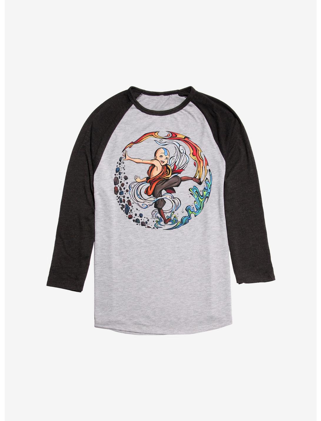 Avatar: The Last Airbender Aang The Avatar Raglan, Ath Heather With Black, hi-res