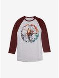 Avatar: The Last Airbender Aang The Avatar Raglan, Ath Heather With Maroon, hi-res