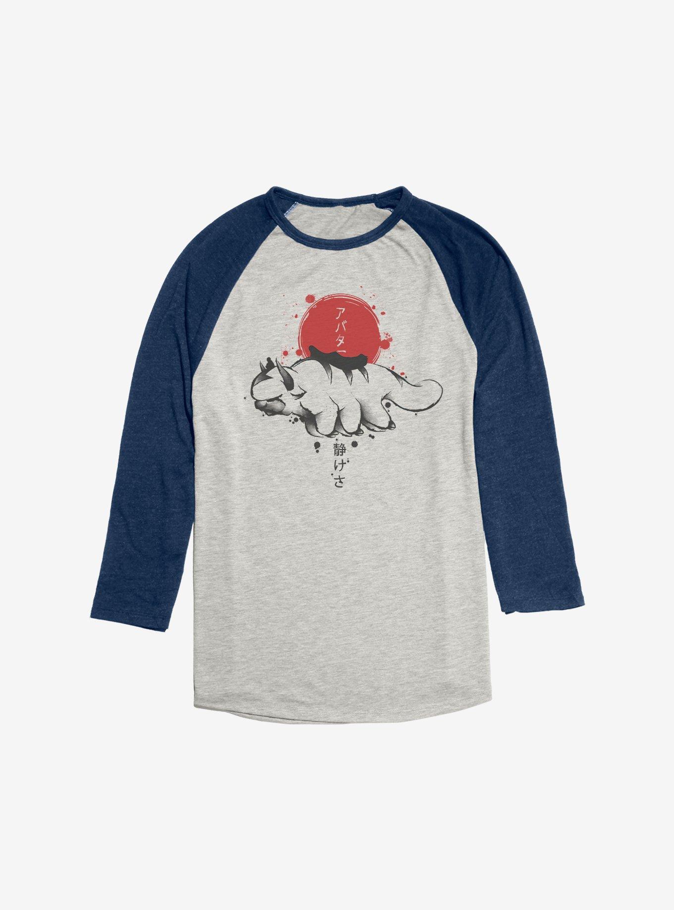 Avatar: The Last Airbender Appa Sumi-E Raglan, Oatmeal With Navy, hi-res