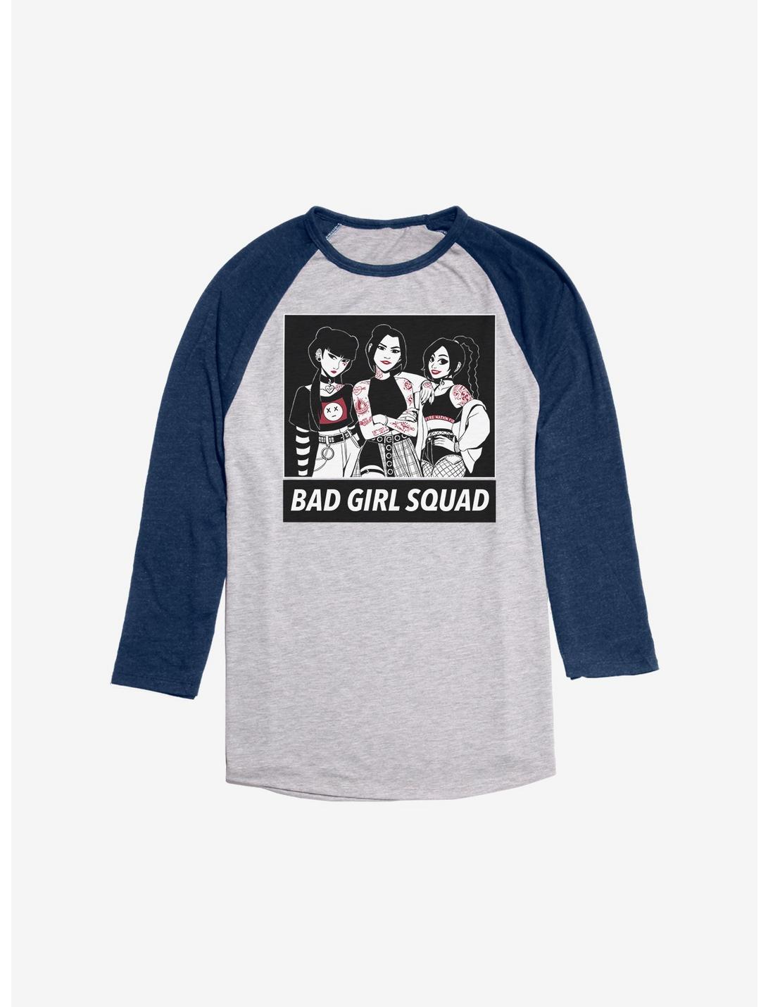Avatar: The Last Airbender Bad Girl Squad Raglan, Ath Heather With Navy, hi-res