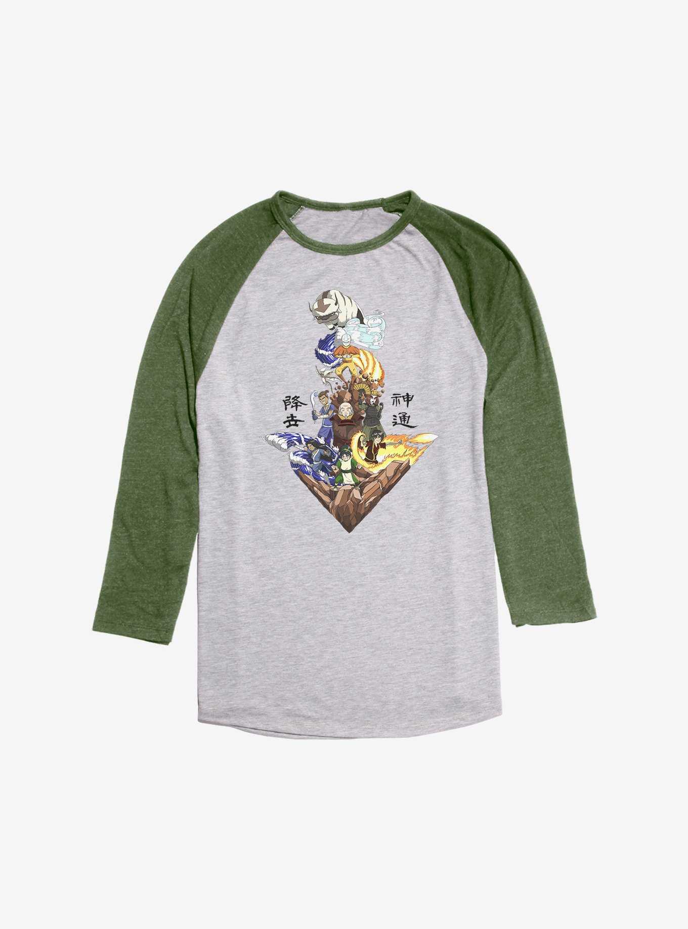 Avatar: The Last Airbender The Arrow Raglan, Ath Heather With Moss, hi-res