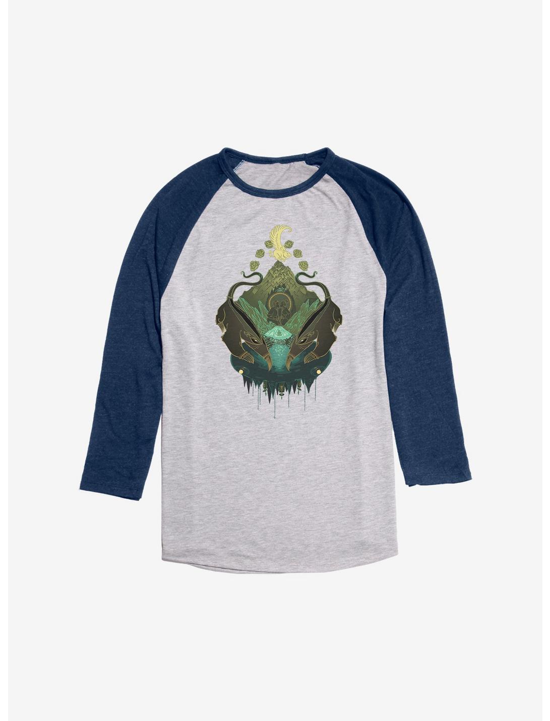 Avatar: The Last Airbender Through The Earth Raglan, Ath Heather With Navy, hi-res