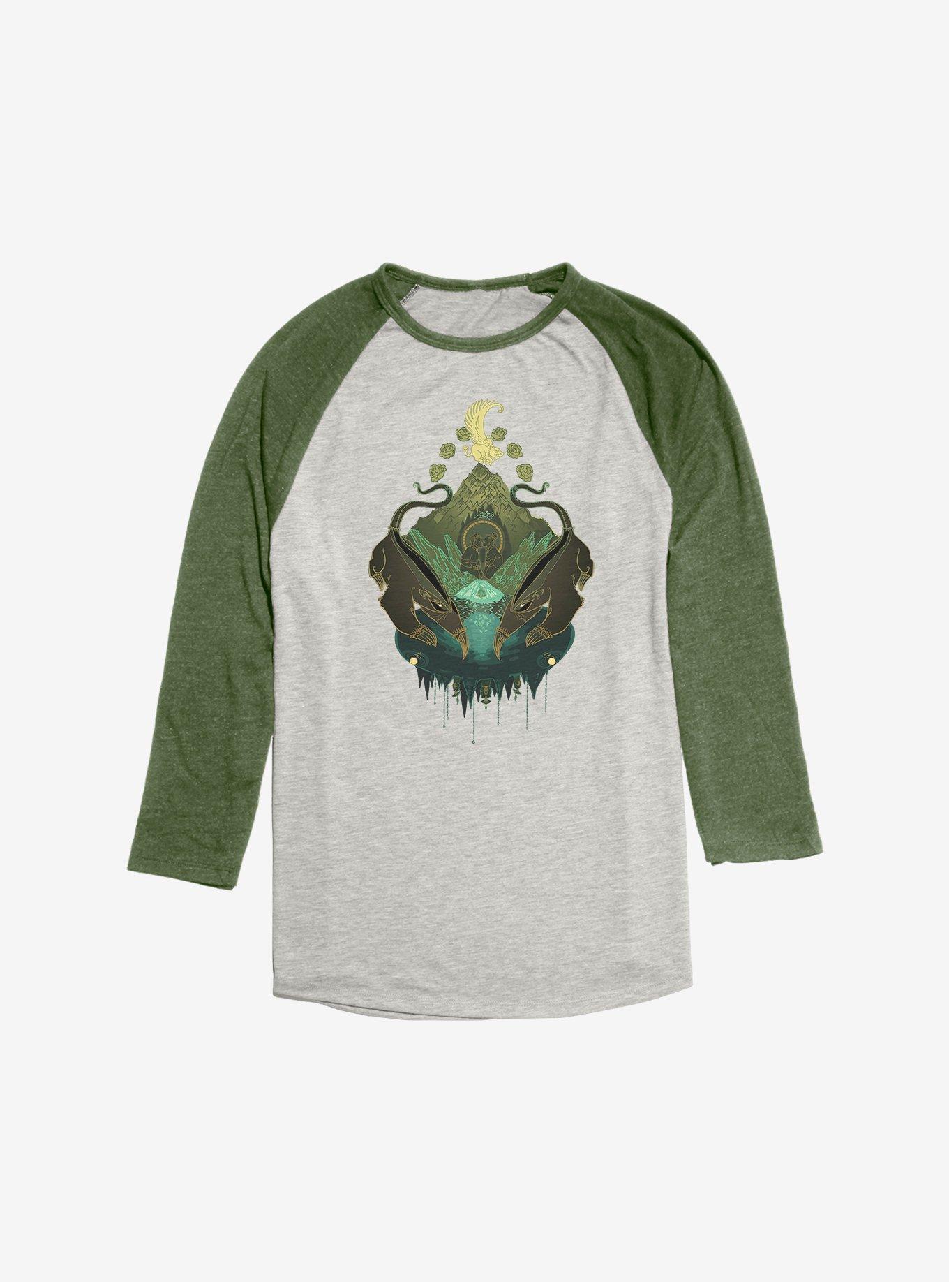 Avatar: The Last Airbender Through The Earth Raglan, Oatmeal With Moss, hi-res