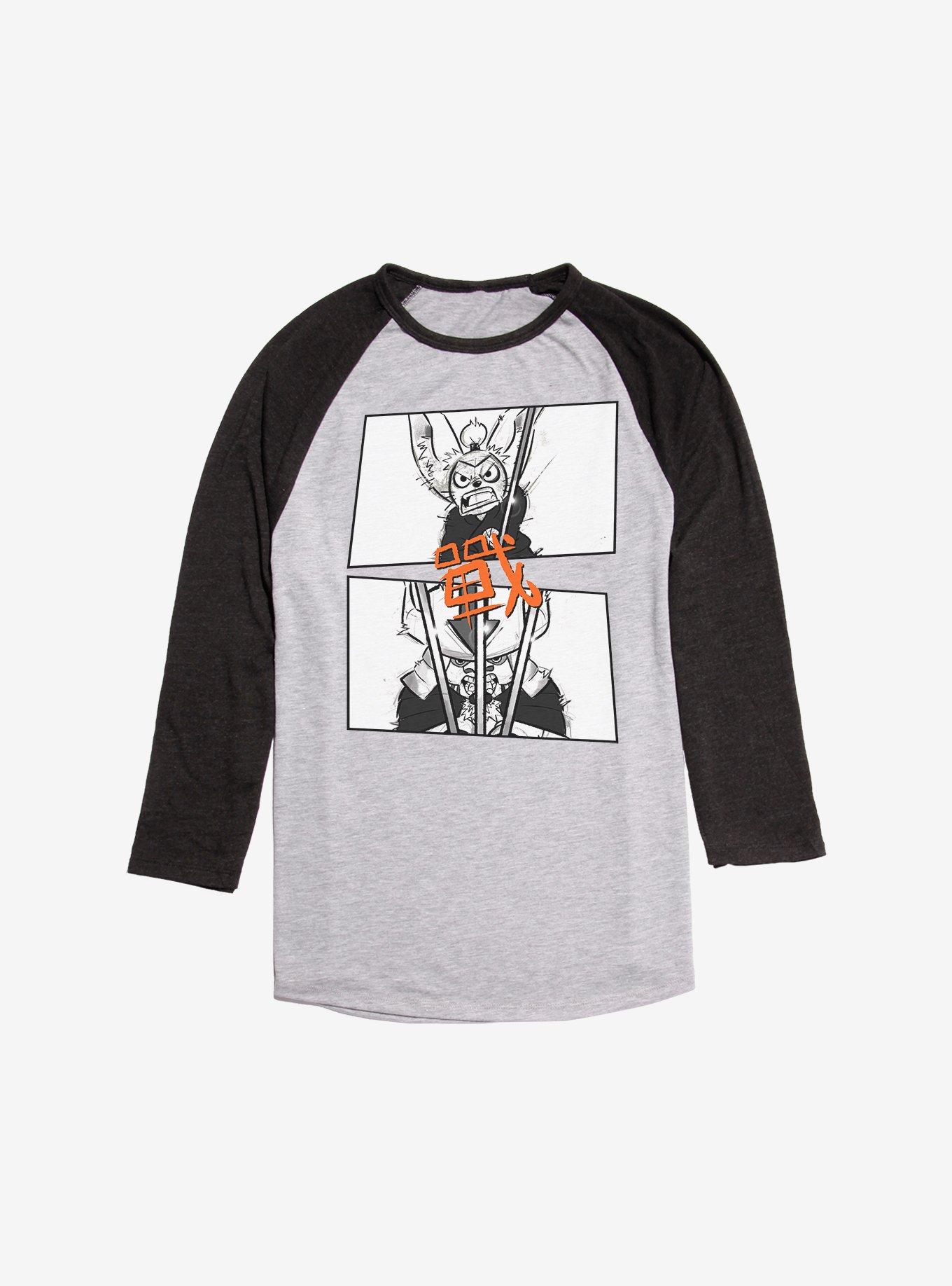 Avatar: The Last Airbender Momo And Appa Battle Raglan, Ath Heather With Black, hi-res