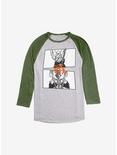 Avatar: The Last Airbender Momo And Appa Battle Raglan, Ath Heather With Moss, hi-res