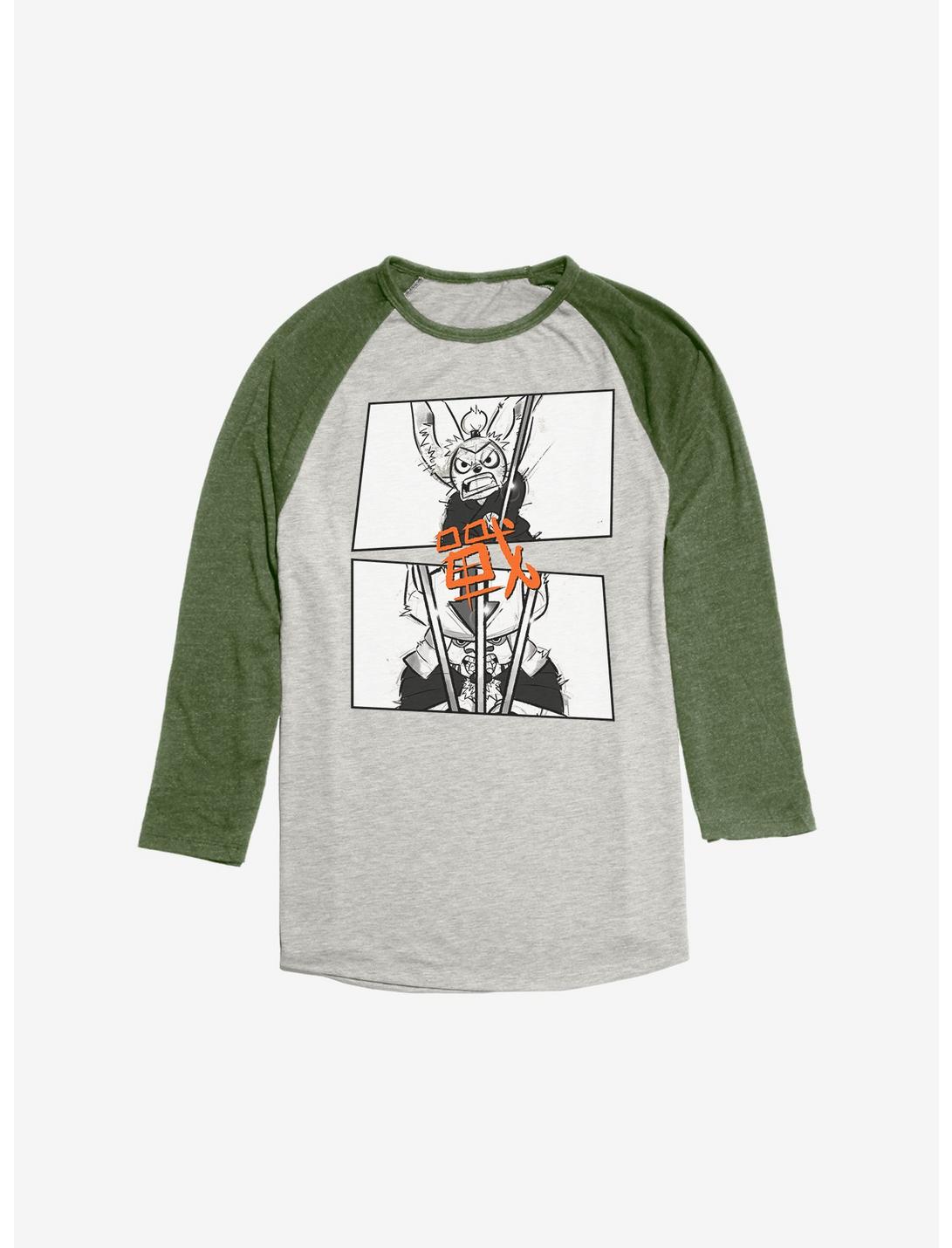 Avatar: The Last Airbender Momo And Appa Battle Raglan, Oatmeal With Moss, hi-res