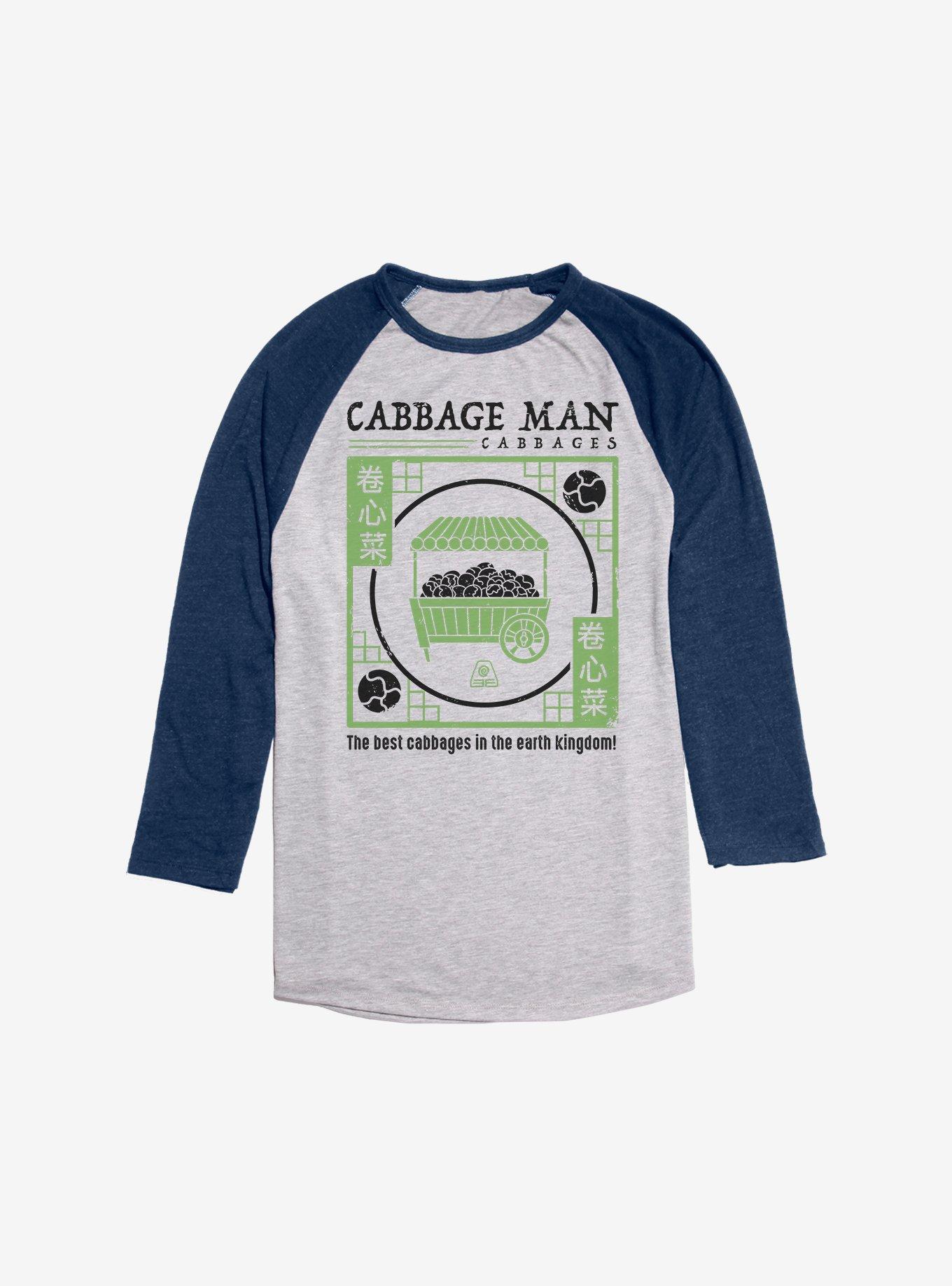 Avatar: The Last Airbender The Best Cabbages Raglan, Ath Heather With Navy, hi-res