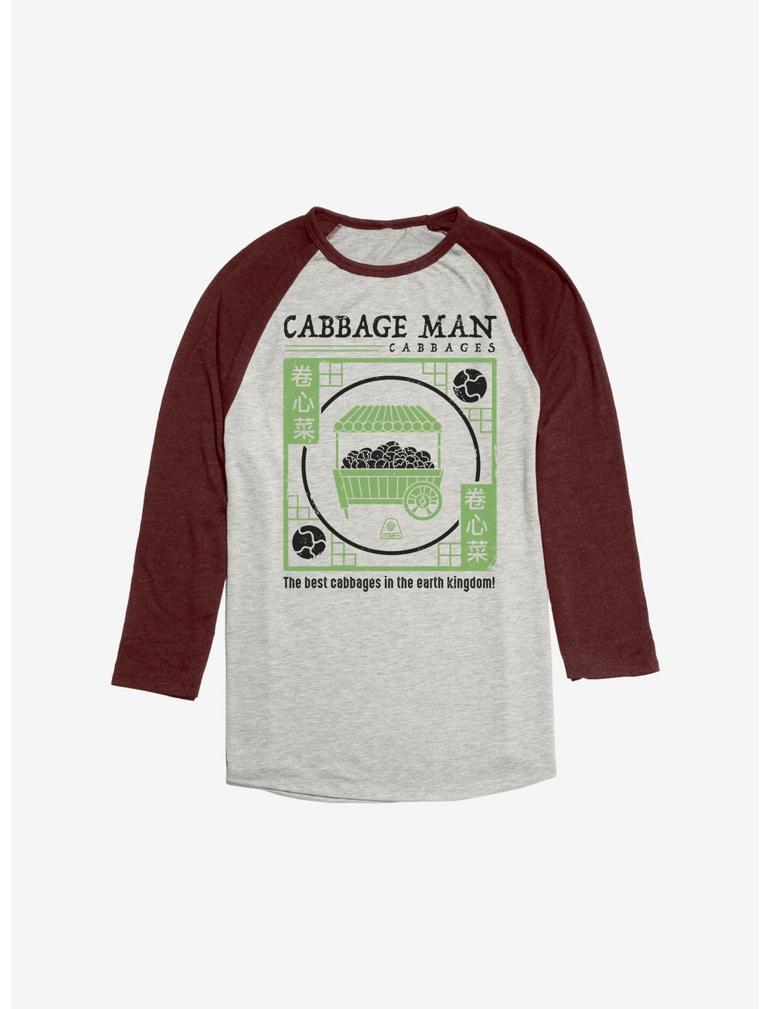 Avatar: The Last Airbender The Best Cabbages Raglan, Oatmeal With Maroon, hi-res