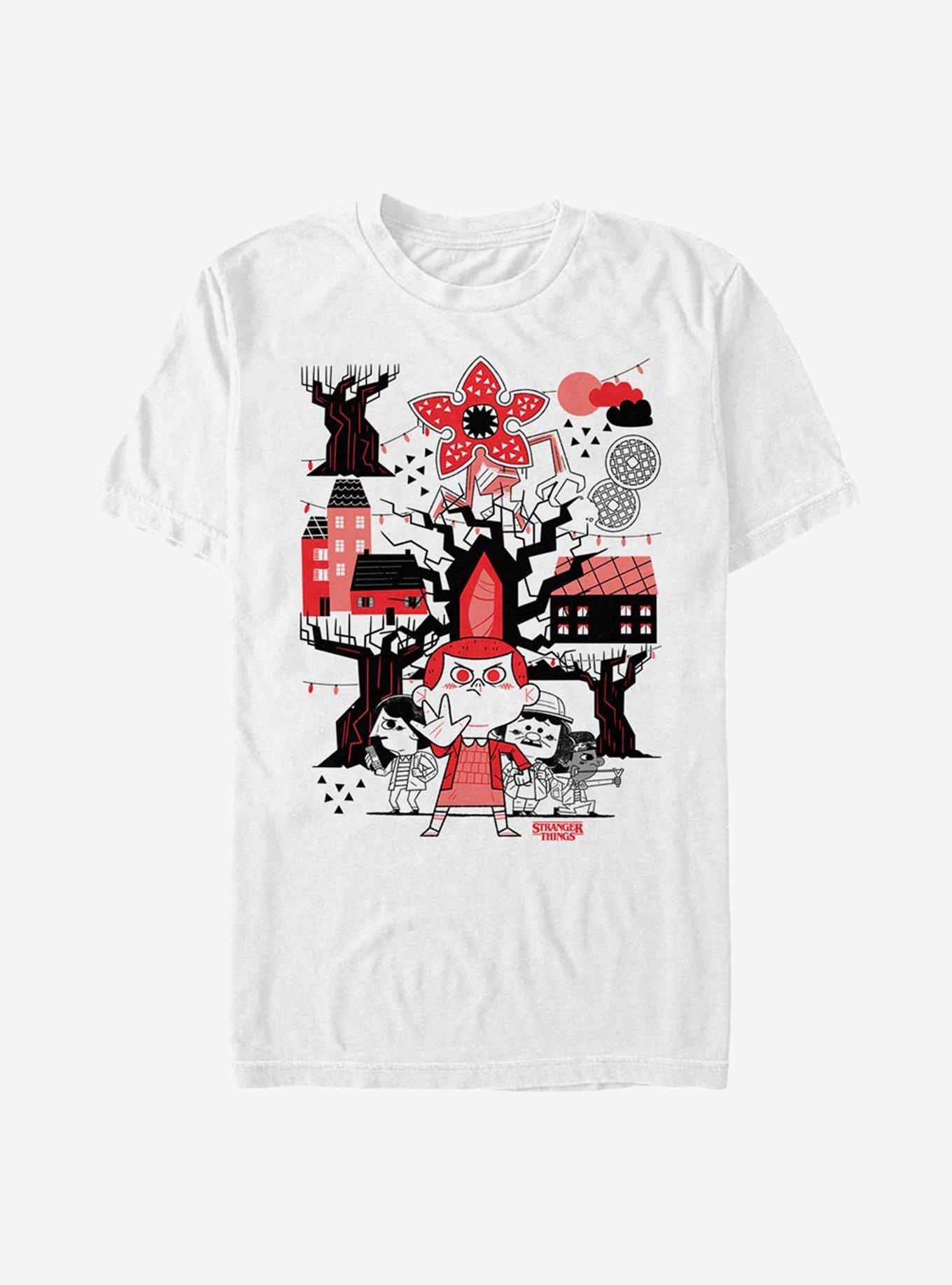 Stranger Things Red Black T-Shirt, , hi-res