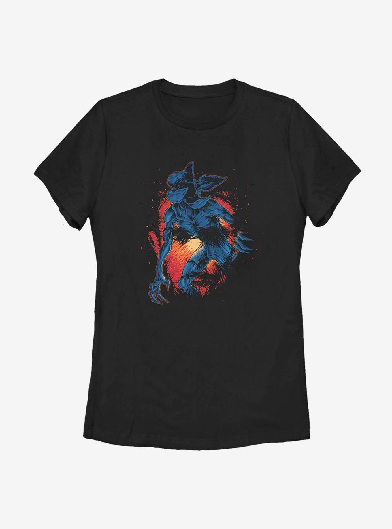Stranger Things Demogorgon Womens T-Shirt, BLACK, hi-res view 1