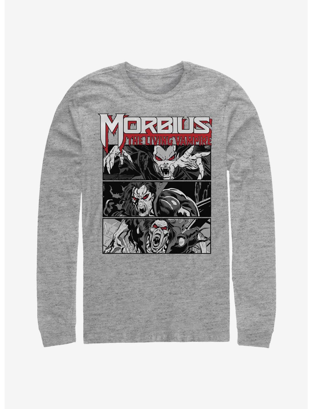 Marvel Morbius Panels Long-Sleeve T-Shirt, ATH HTR, hi-res