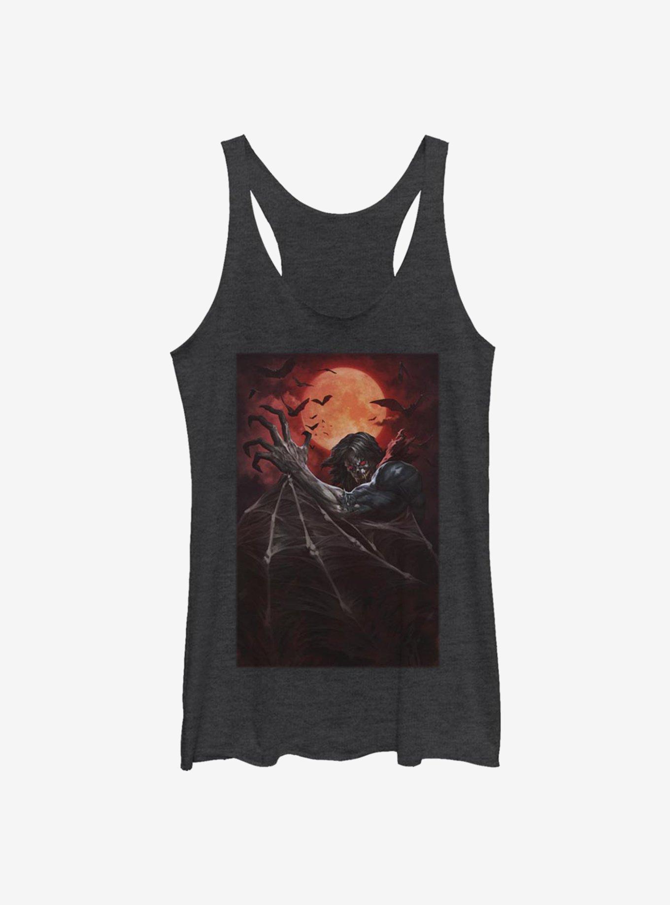 Marvel Morbius Painted Morbius Womens Tank Top, BLK HTR, hi-res