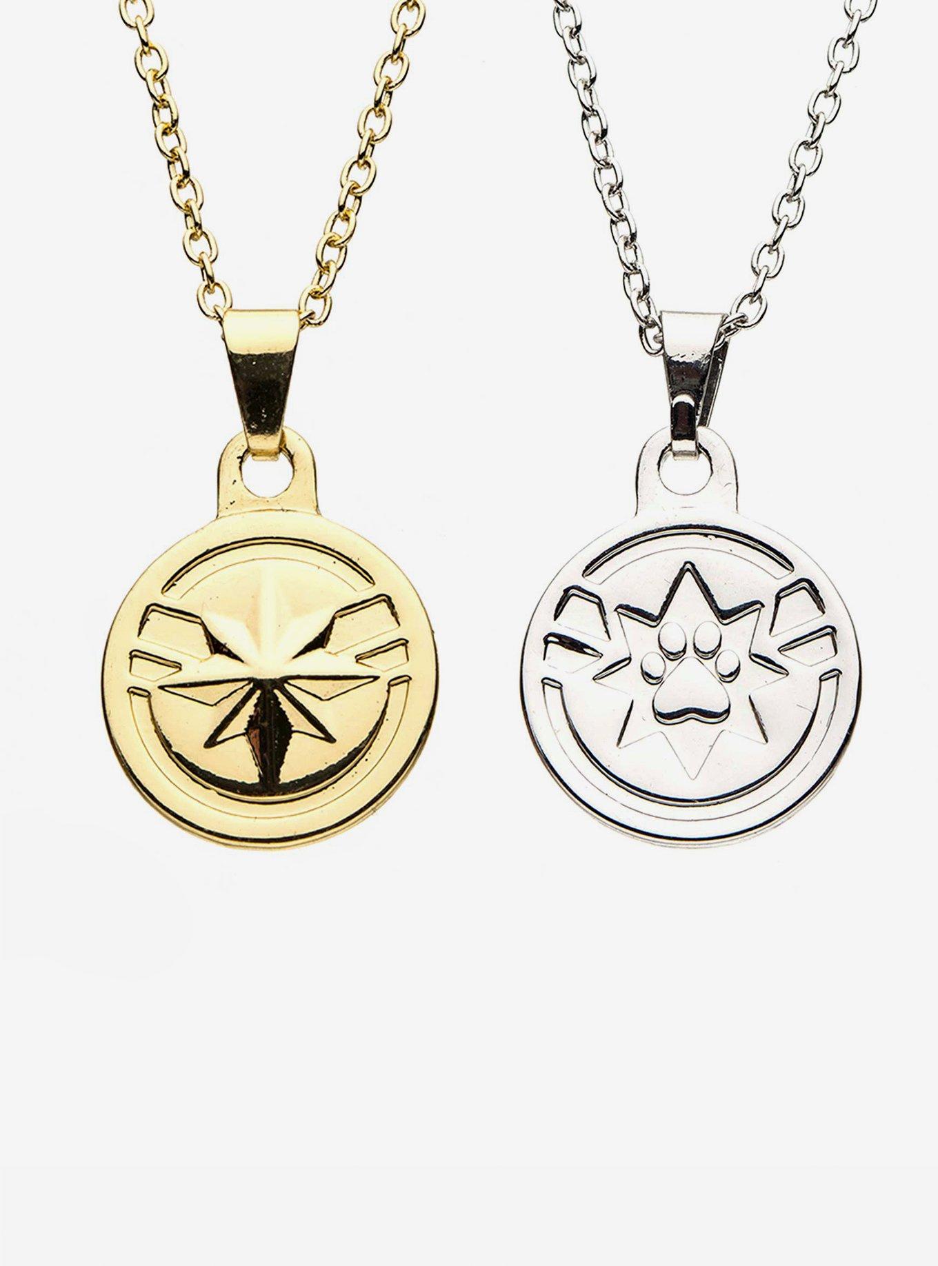 Marvel Captain Marvel & Goose Best Friend Necklace Set, , hi-res