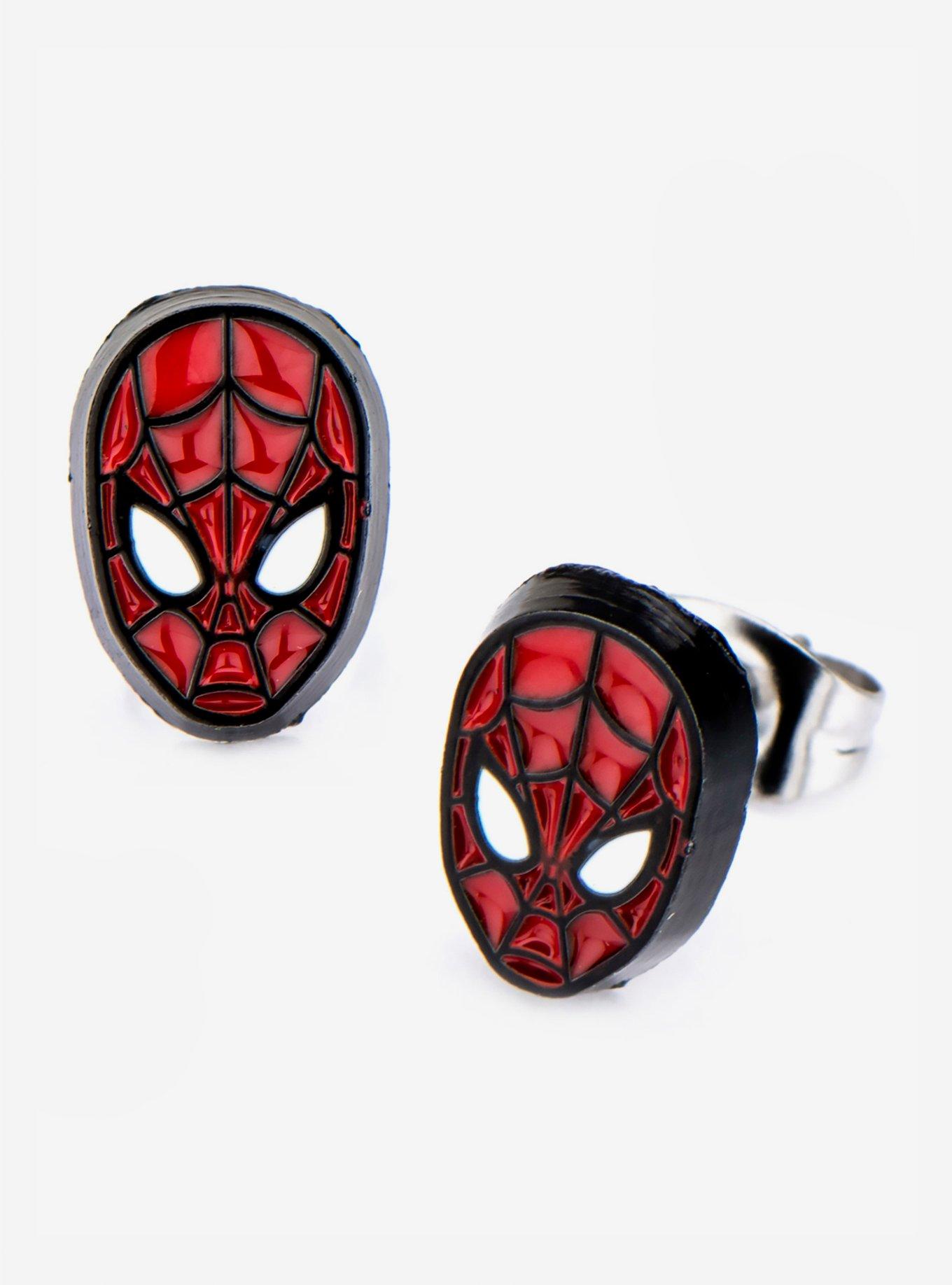 Marvel Spider-Man Face Earrings, , hi-res