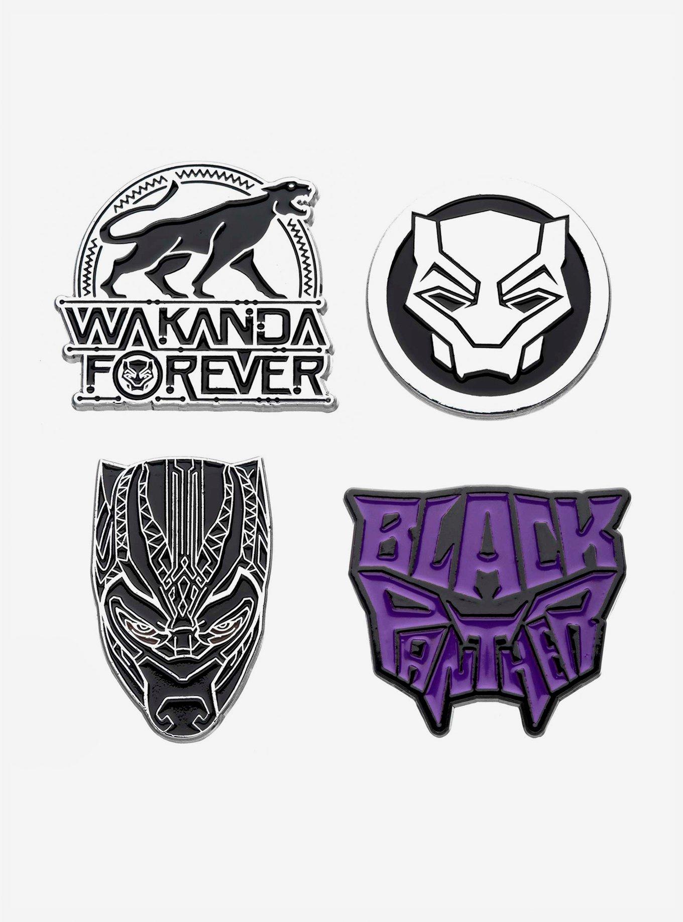Marvel Black Panther Wakanda Forever Enamel Pin Set, , hi-res