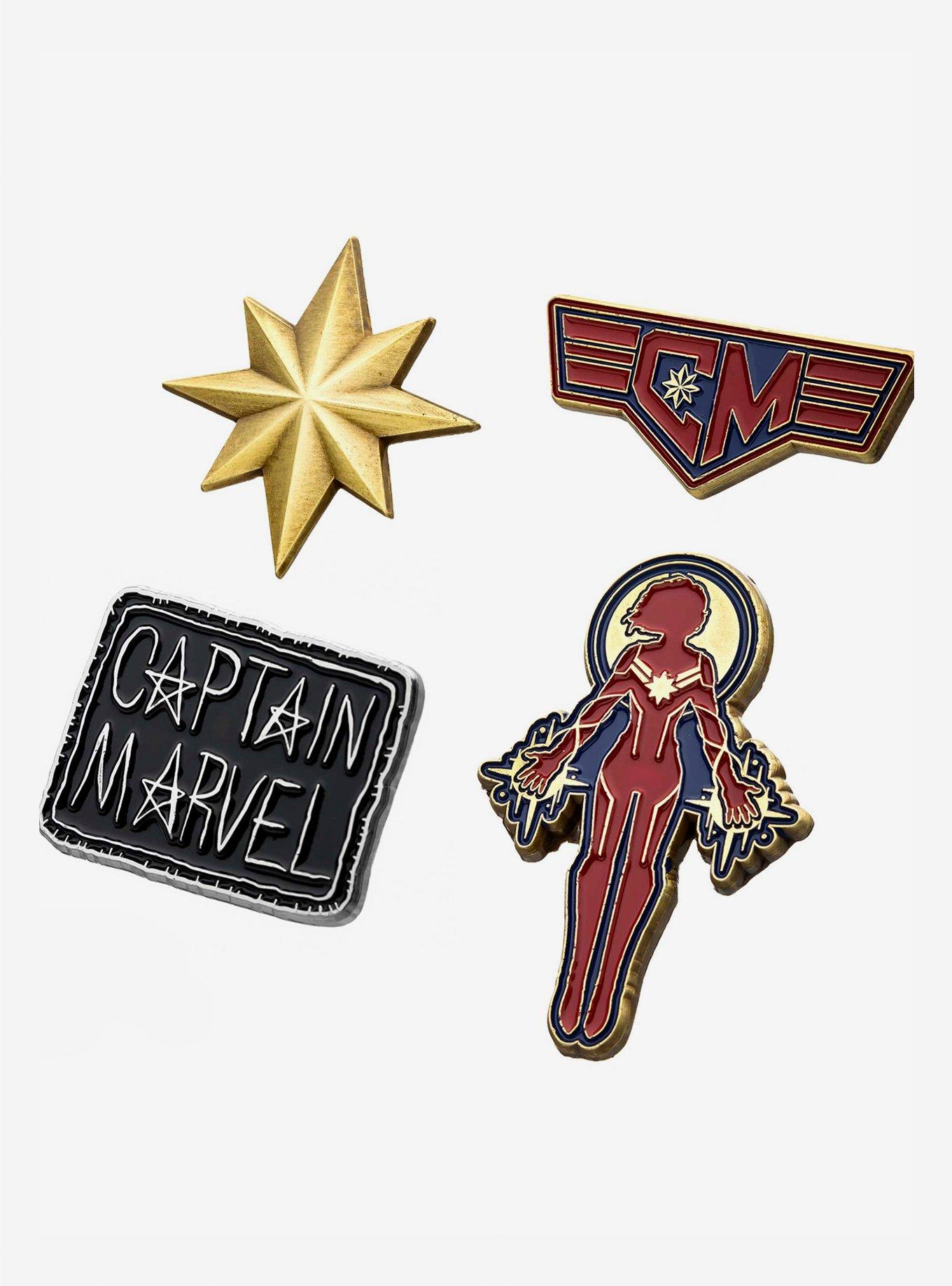 Marvel Captain Marvel Enamel Pin Set, , hi-res