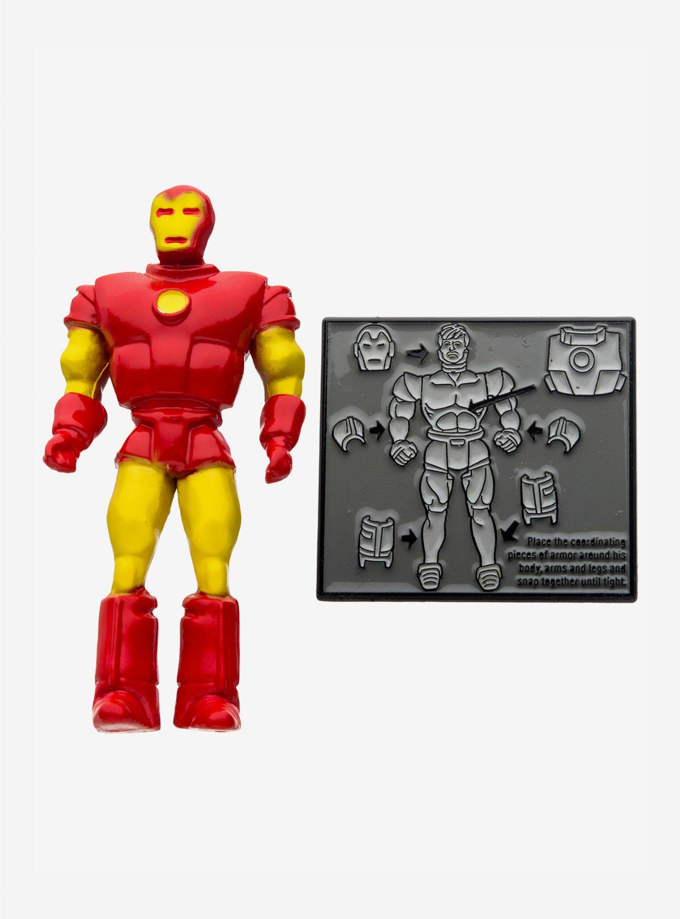 Marvel Iron Man Retro Action Figure 80 Years Enamel Pin Set, , hi-res