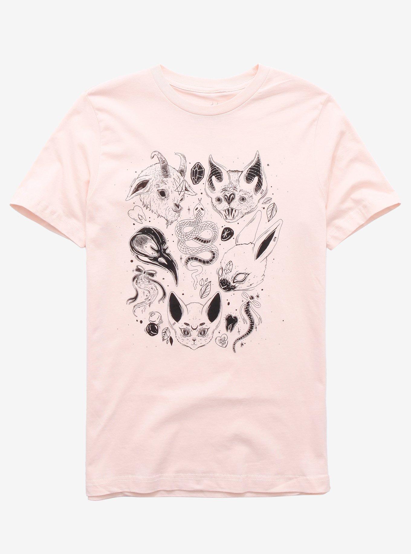 Bat Boyfriend Fit Girls T-Shirt By Lolle, MULTI, hi-res