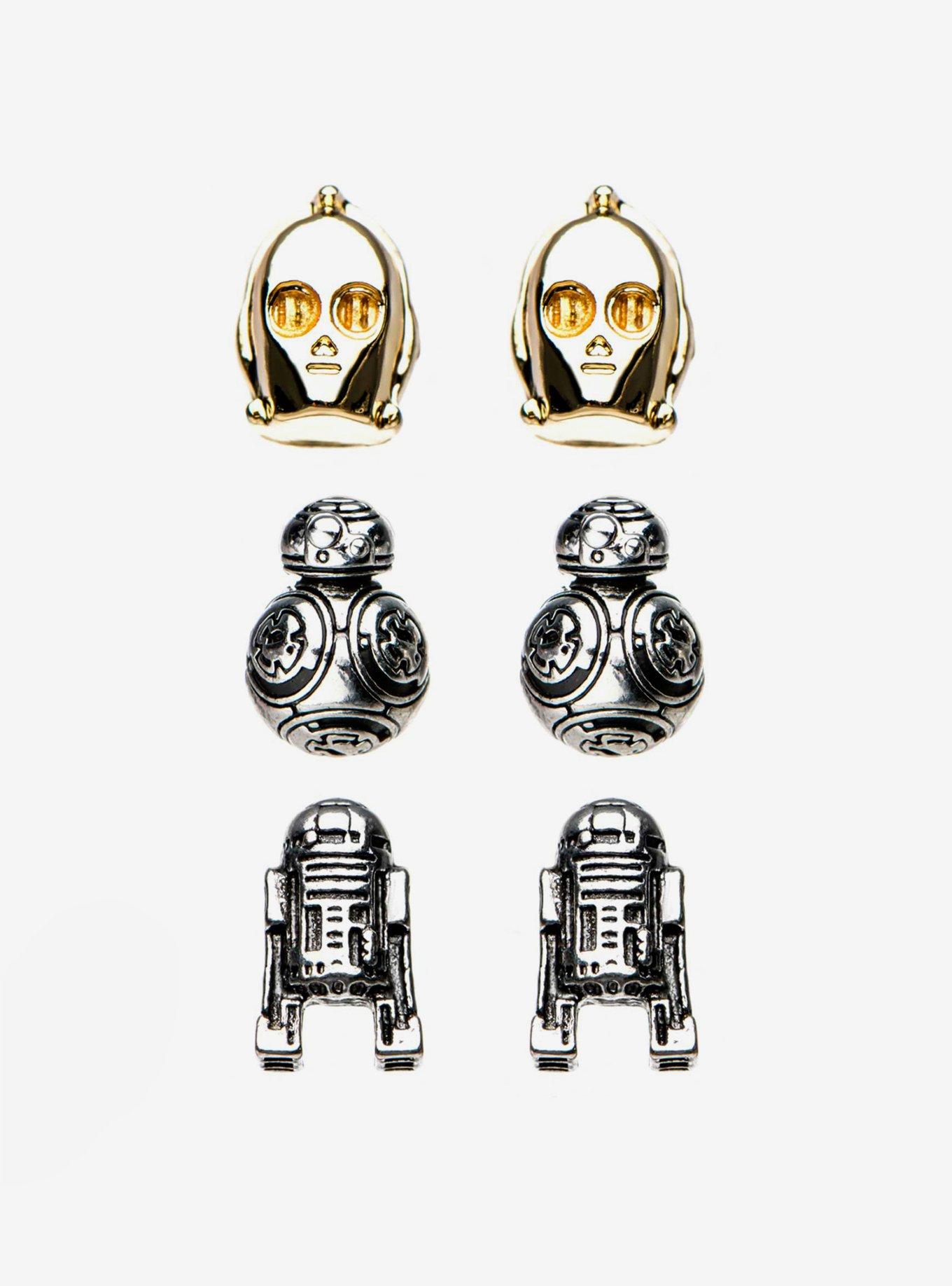 Star Wars Stainless Steel Droid Stud Earrings Set, , hi-res