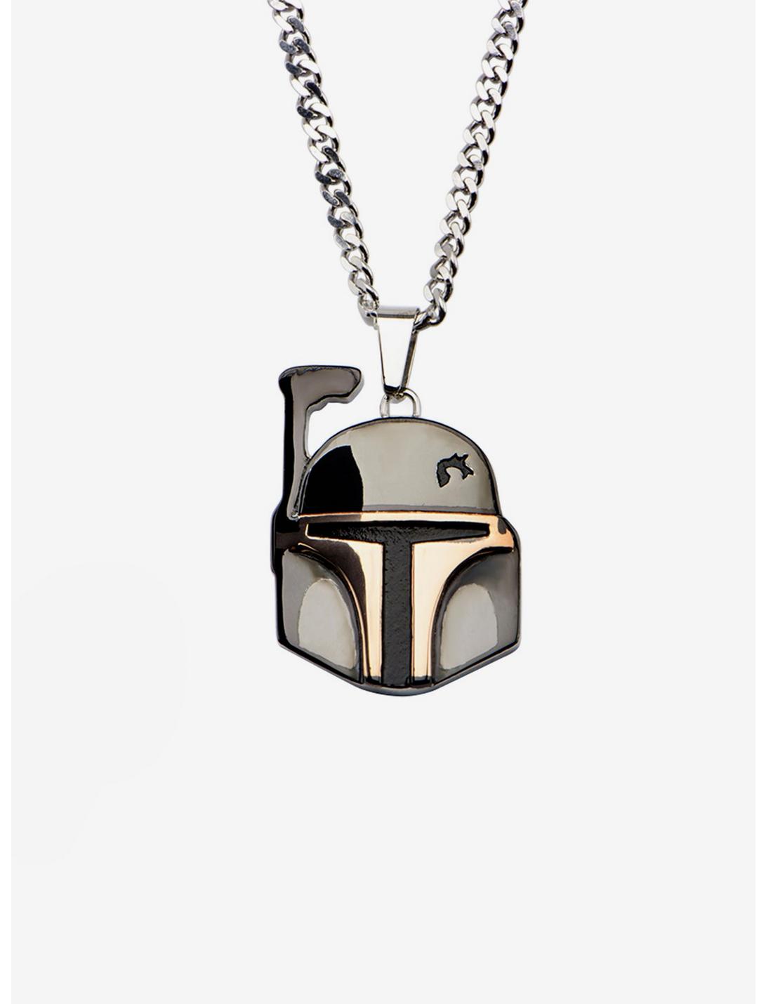 Star Wars Boba Fett Helmet Pendant Necklace, , hi-res