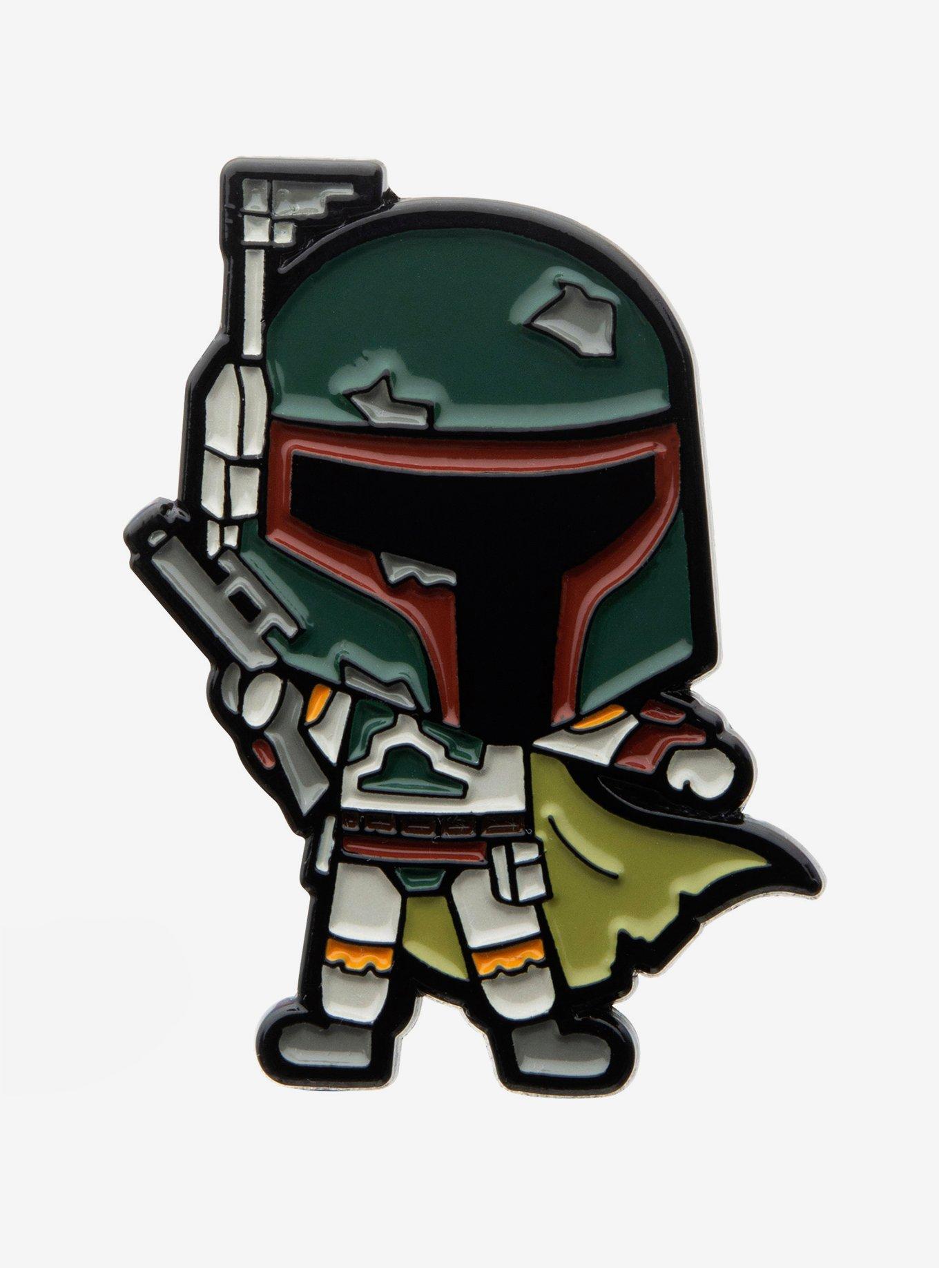 Star Wars Boba Fett Chibi Enamel Pin, , hi-res