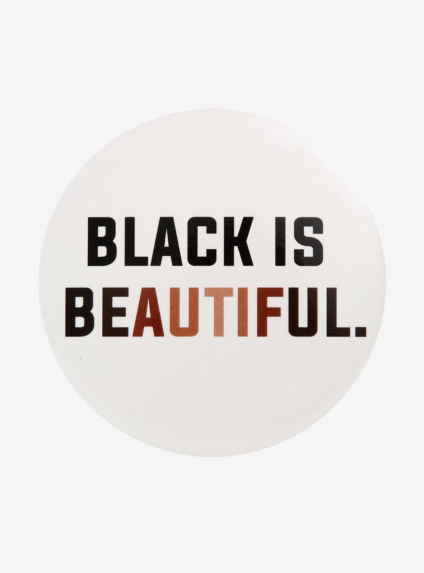 Black Is Beautiful Button Pin, , hi-res