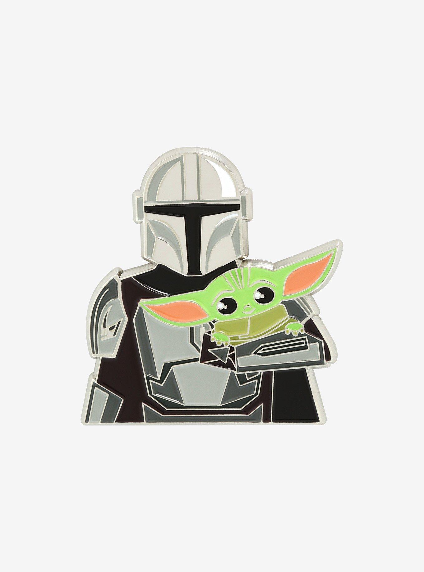 Star Wars The Mandalorian Mando with Grogu Enamel Pin | BoxLunch