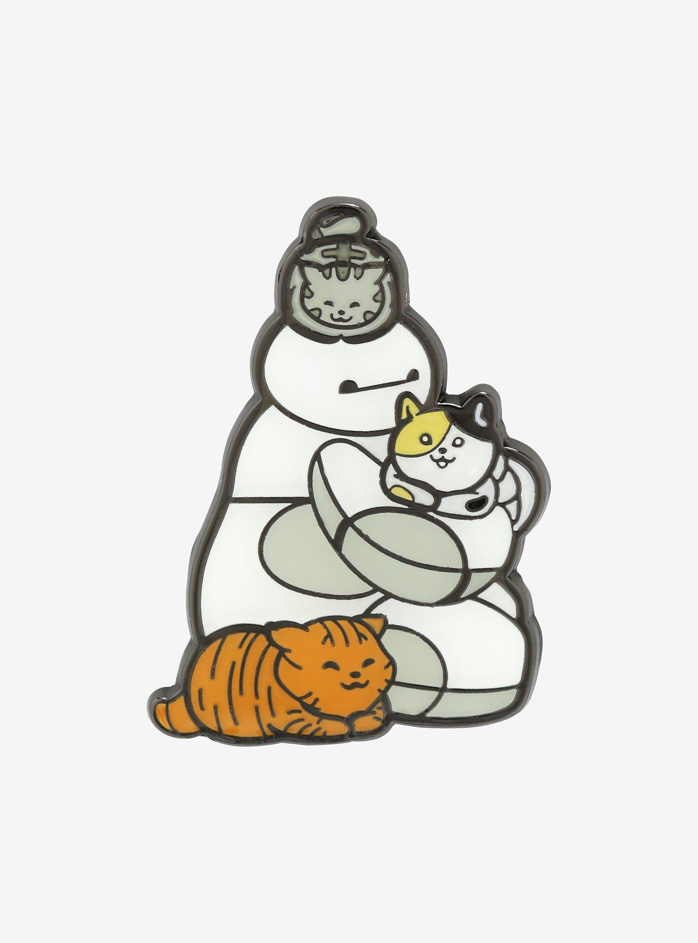 Loungefly Disney Big Hero 6 Baymax with Cats Enamel Pin - BoxLunch Exclusive, , hi-res