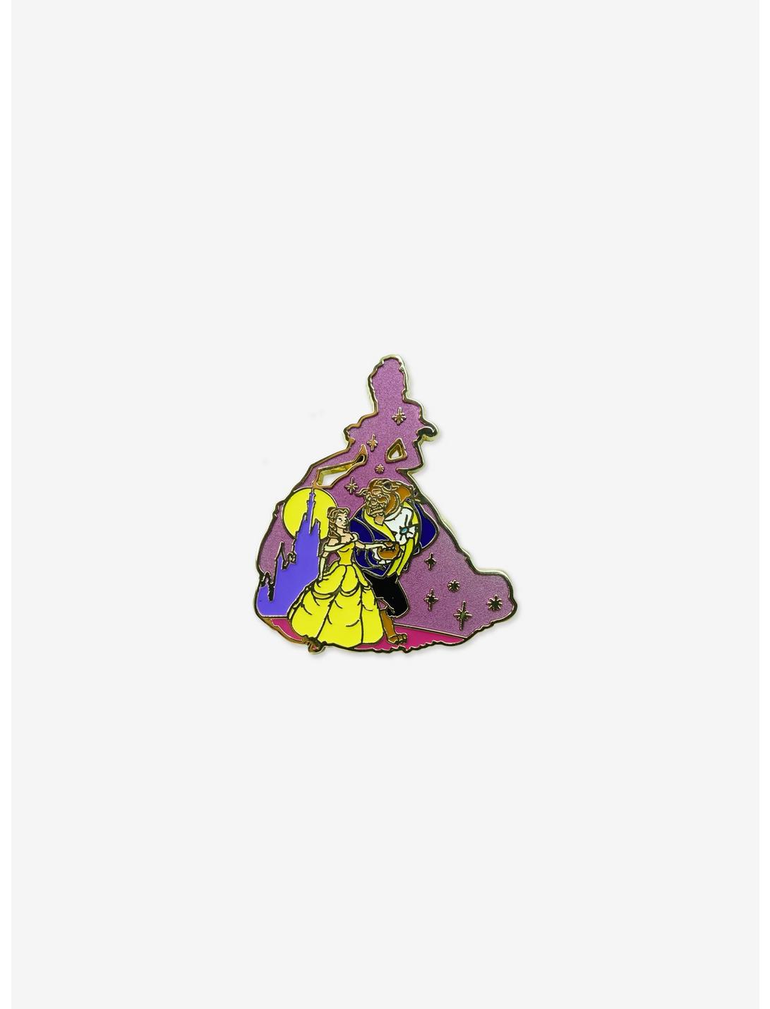 Disney Beauty and the Beast Dancing Silhouette Enamel Pin - BoxLunch Exclusive, , hi-res