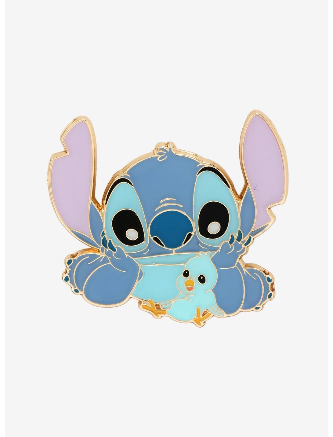 Loungefly Disney Lilo & Stitch Stitch with Blue Bird Enamel Pin - BoxLunch Exclusive, , hi-res