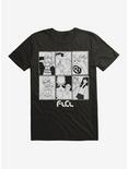 FLCL Black And White Panels T-Shirt , BLACK, hi-res