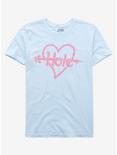 Hole Arrow Heart Girls T-Shirt, BABY BLUE, hi-res