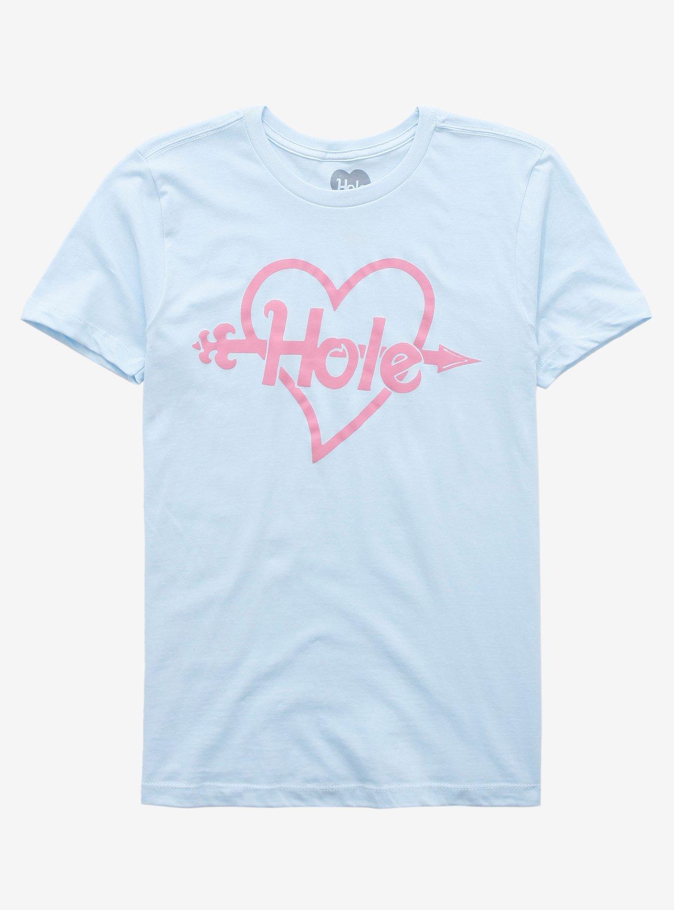 Hole Arrow Heart Girls T-Shirt, BABY BLUE, hi-res