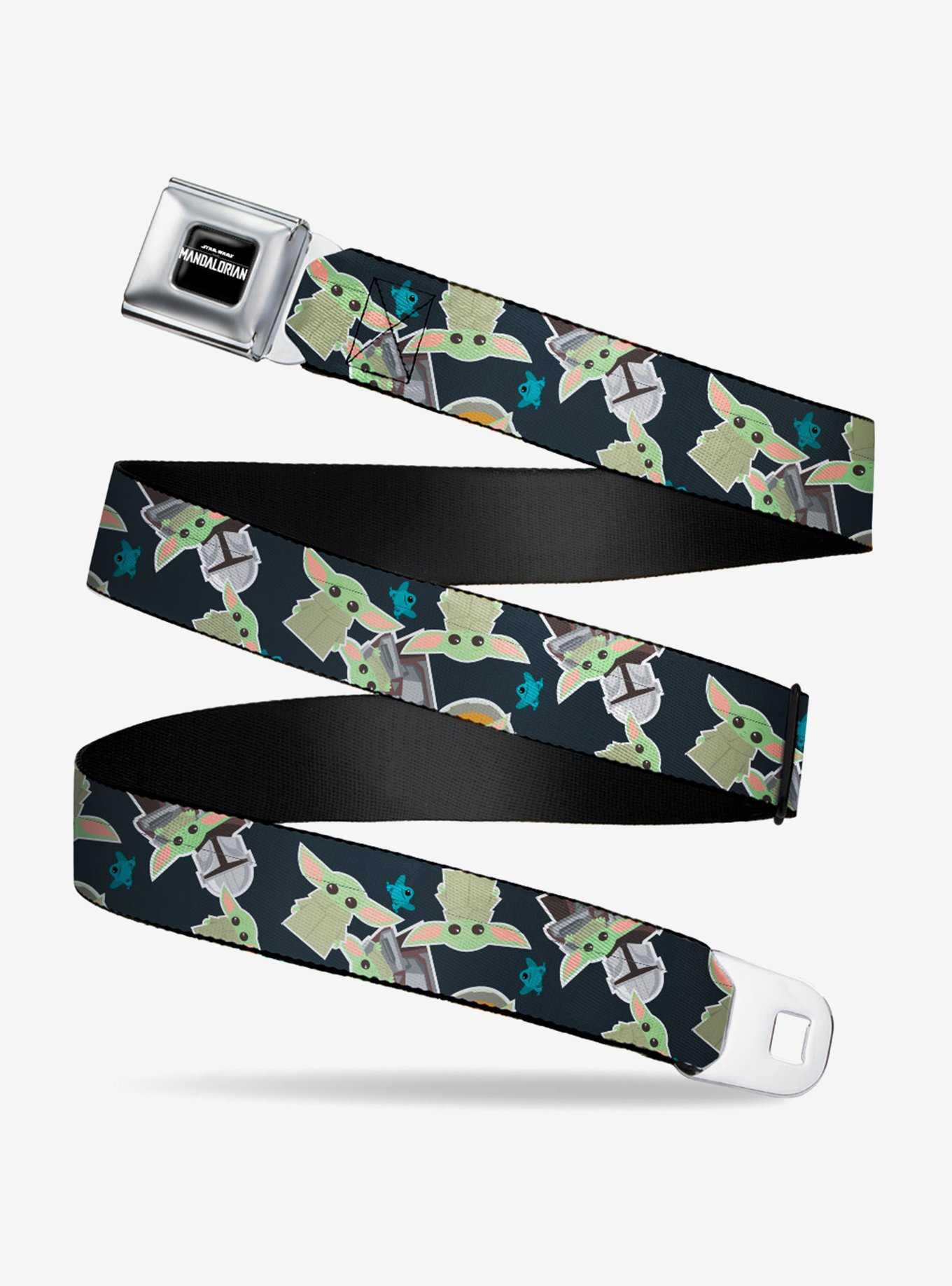 Star Wars The Mandalorian The Child And Frog Icons Navy Seatbelt Belt Xl, , hi-res